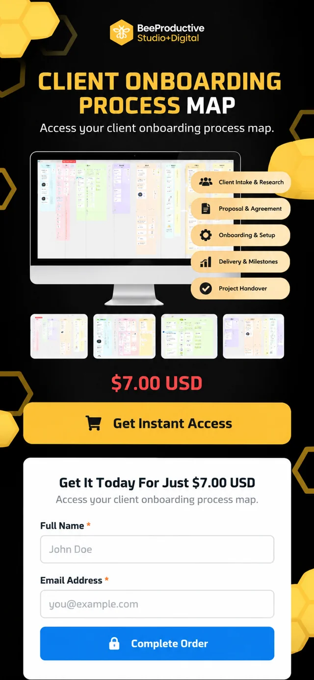 Bee Productive single-column mobile layout visualisation based on the original project