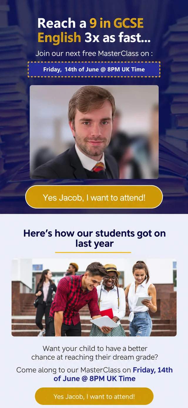 JPW Tutors single-column mobile layout visualisation based on the original project