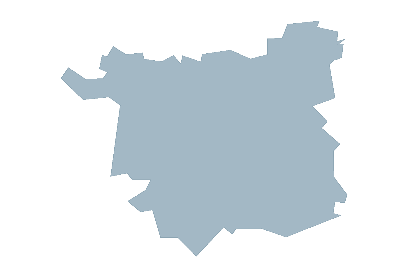 Boundary map of Leeds