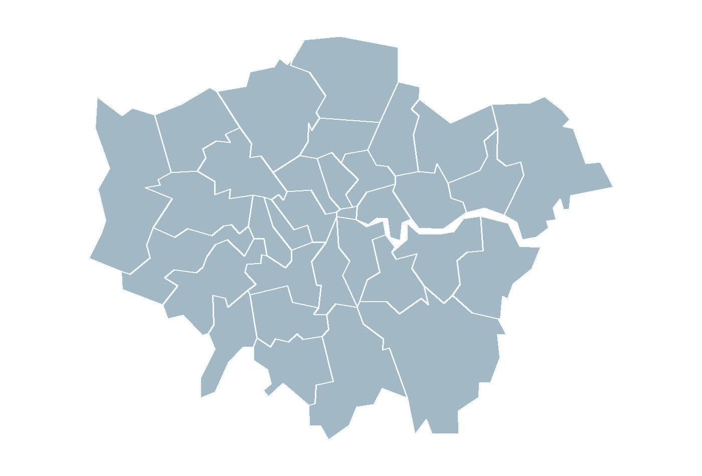 Boundary map of London