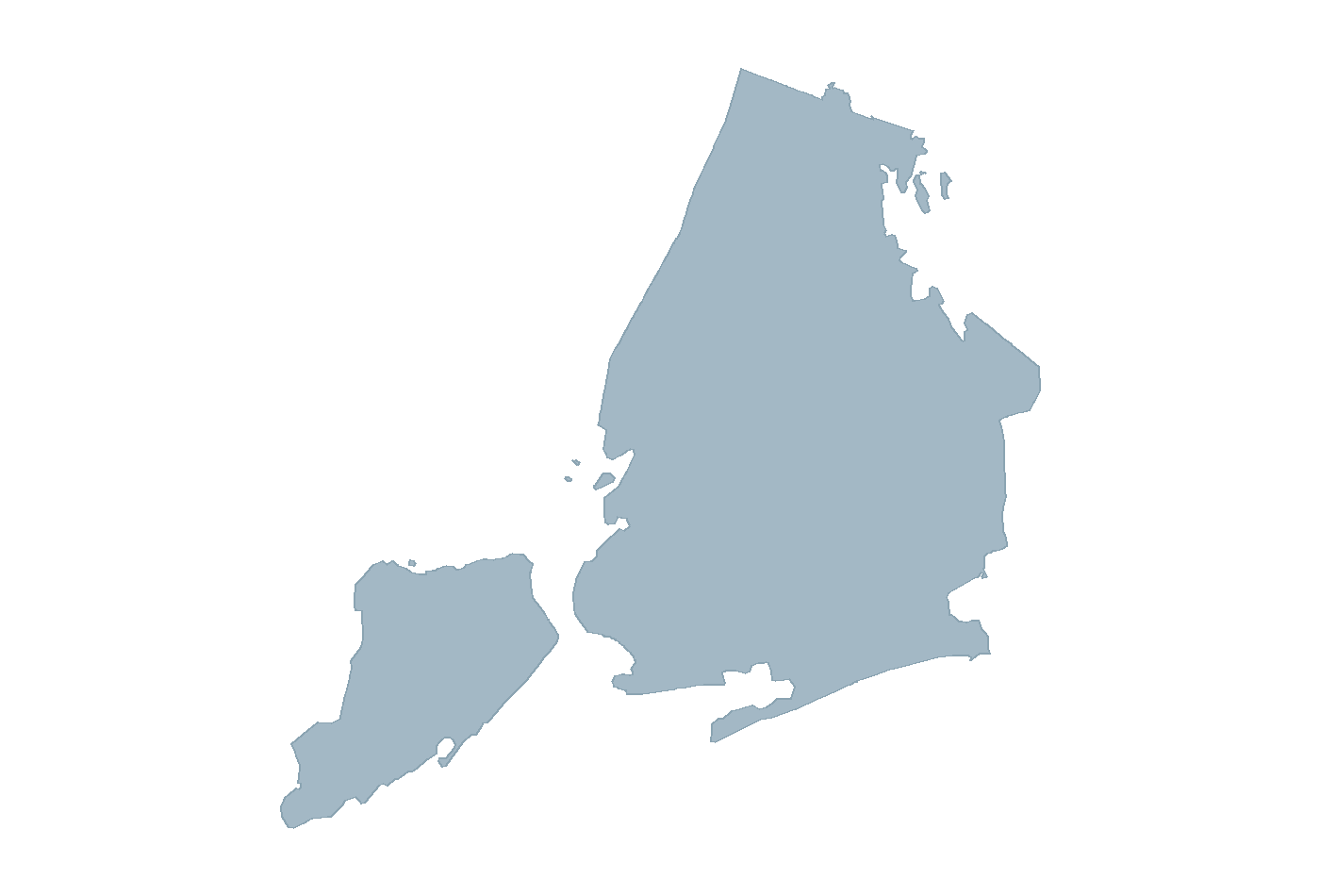Boundary map of New York City