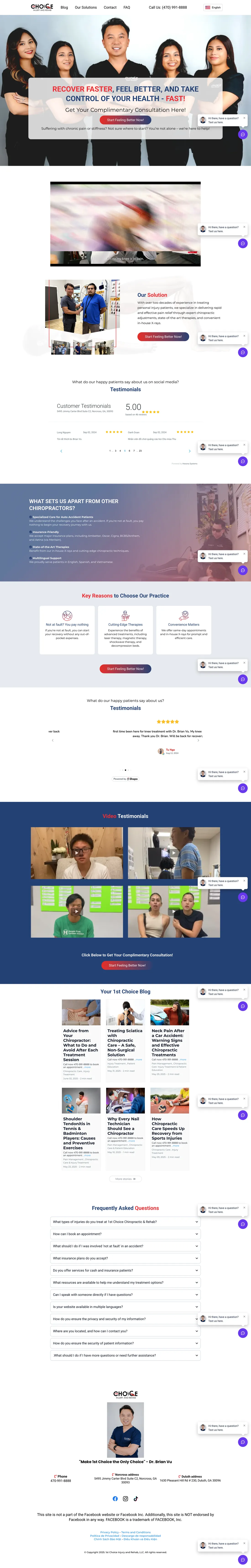 Complete original 1st Choice ChiroPractic portfolio page with a documented Georgia connection