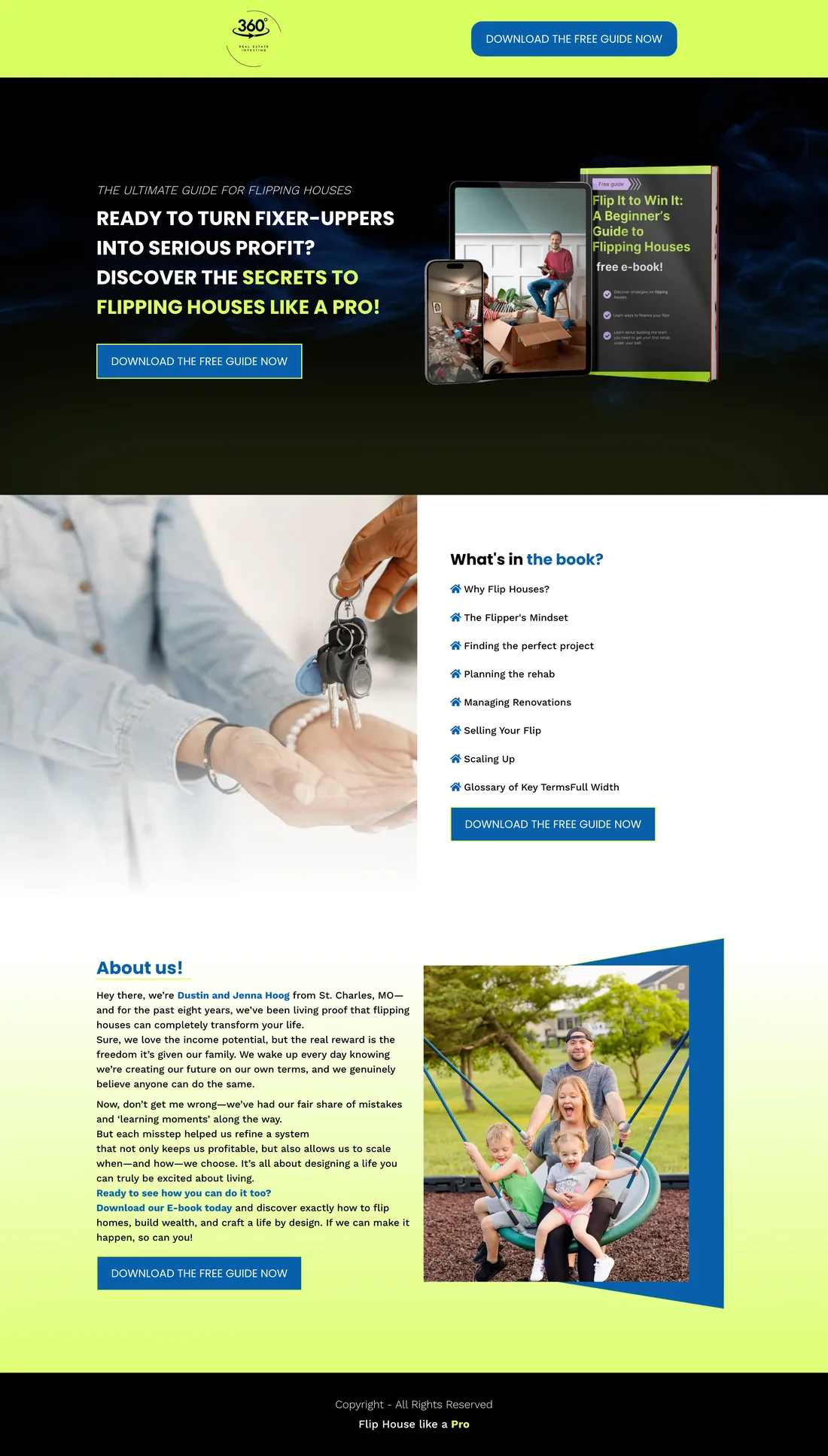 360 Real Estate Website full-page screenshot