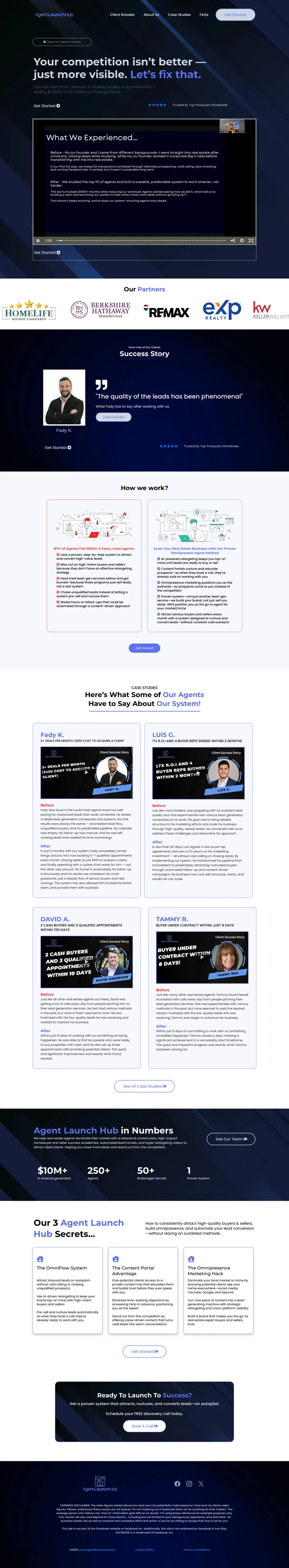 Agent Launch Hub complete original full-page screenshot