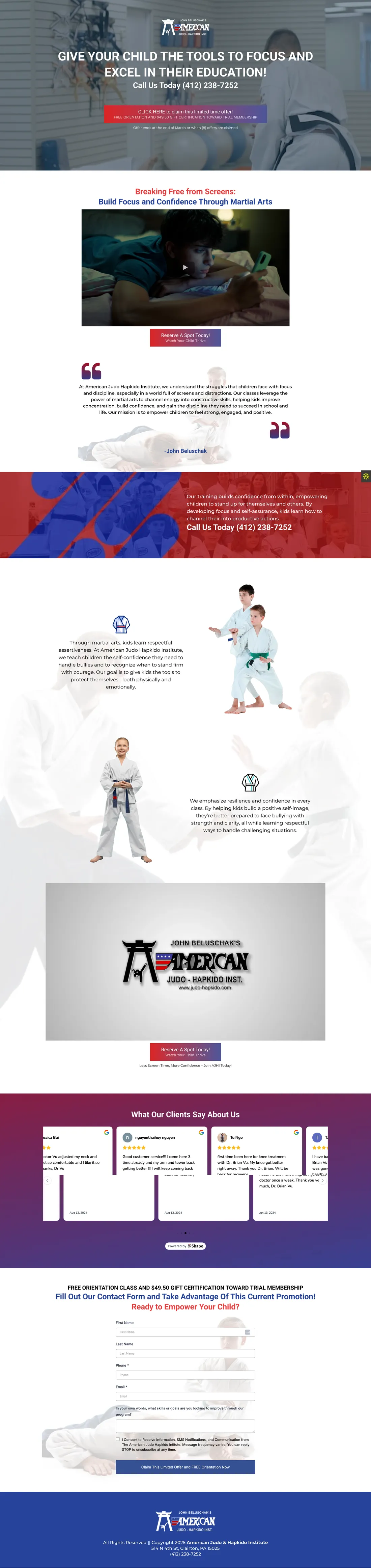 American Judo complete original full-page screenshot