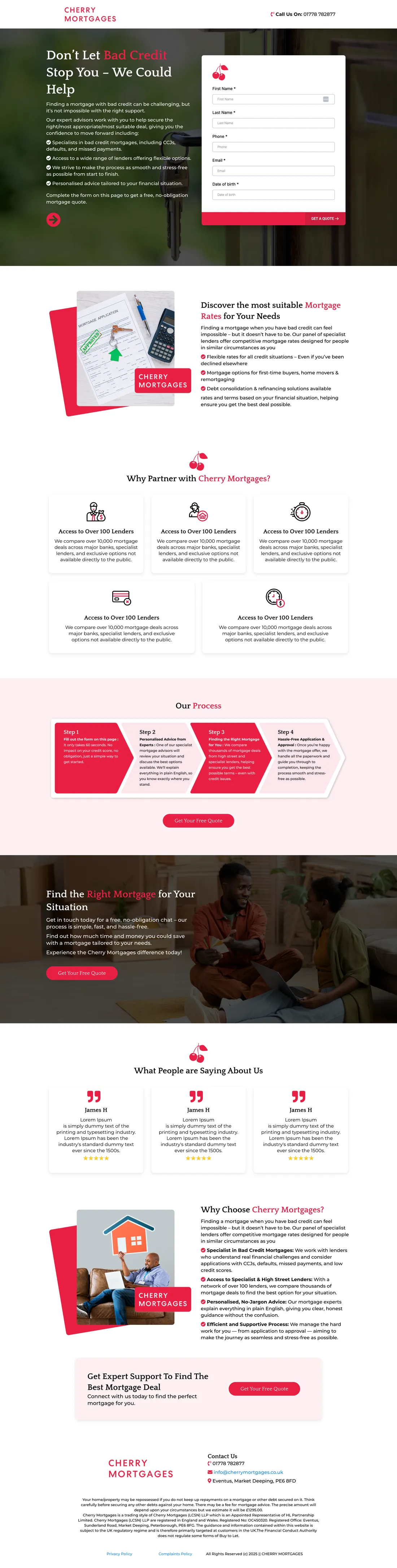 Cherry Mortgages Website screenshot