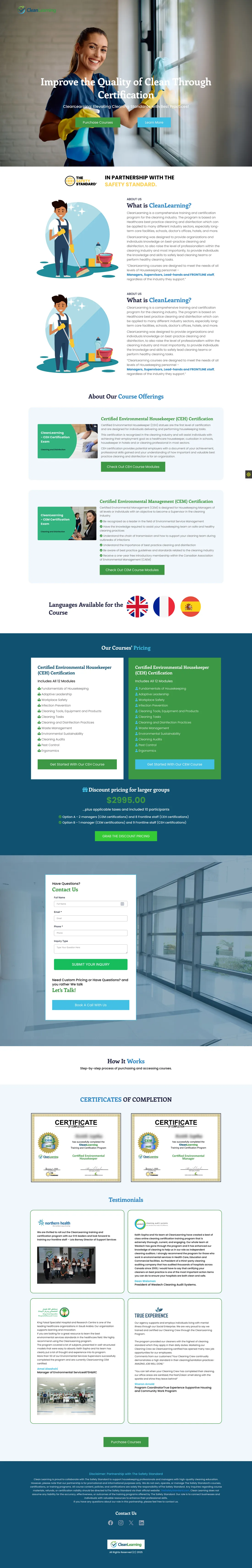 CleanLearning complete original full-page screenshot
