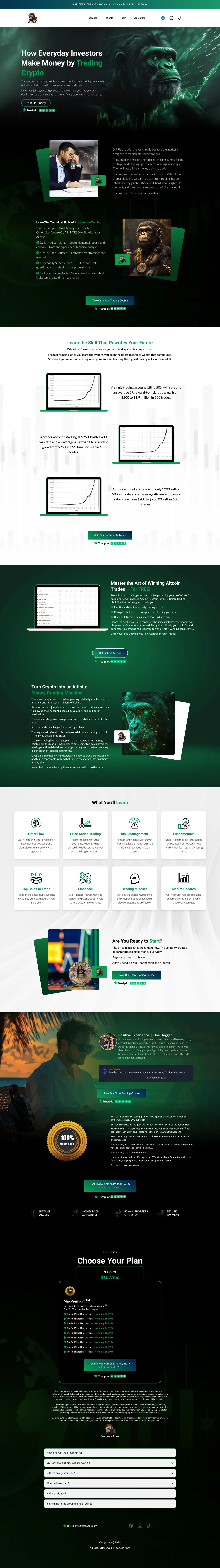 Fearless Apes complete original full-page screenshot