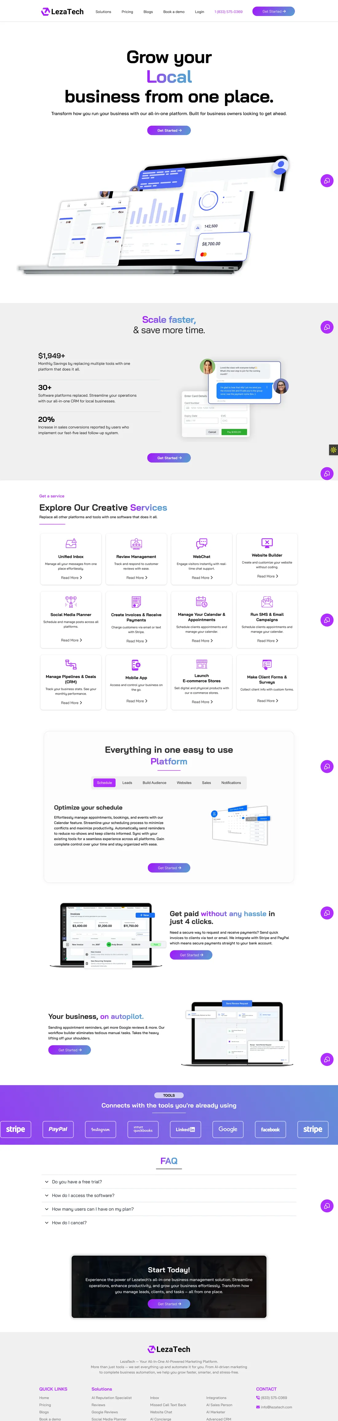 LezaTech complete original full-page screenshot