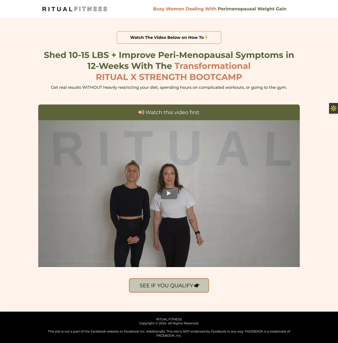Original Ritual fitness full-page screenshot