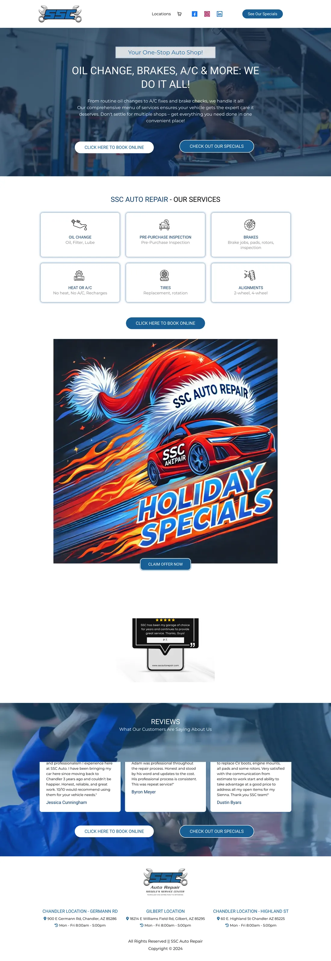 SSC Auto Repair complete original full-page screenshot