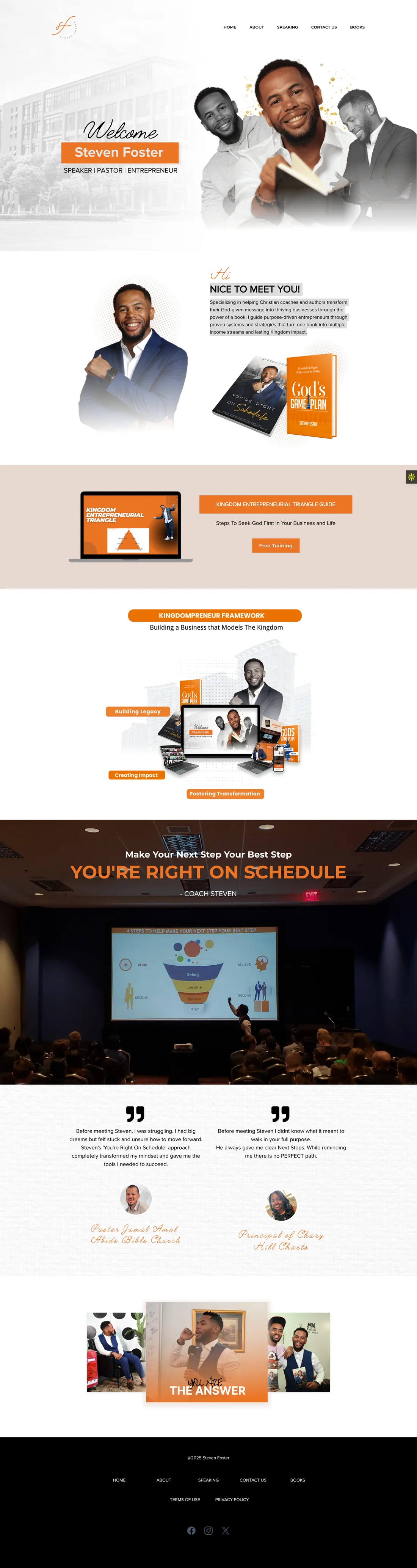 Steven Foster Website full-page screenshot