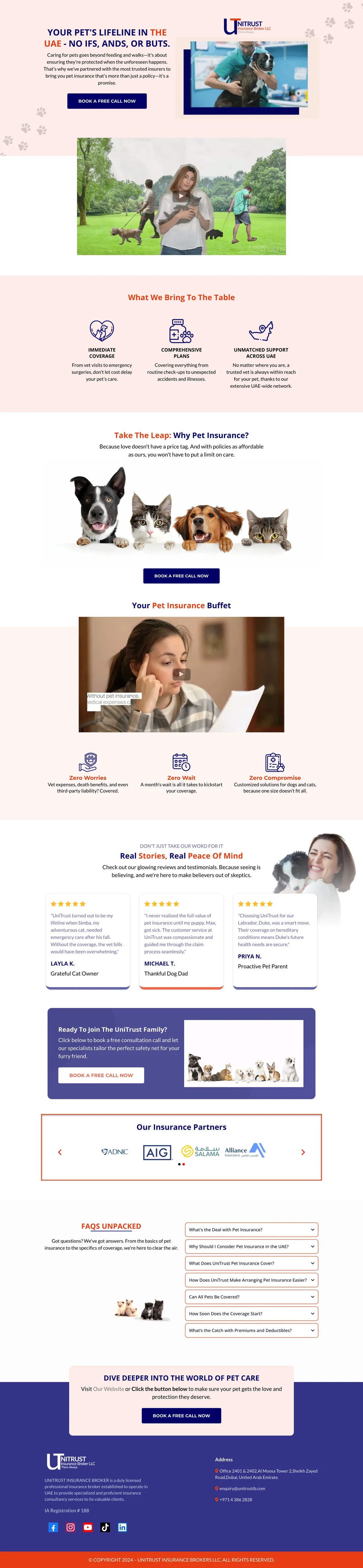 UniTrust Insurance Broker complete original full-page screenshot